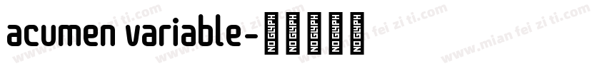 acumen variable字体转换